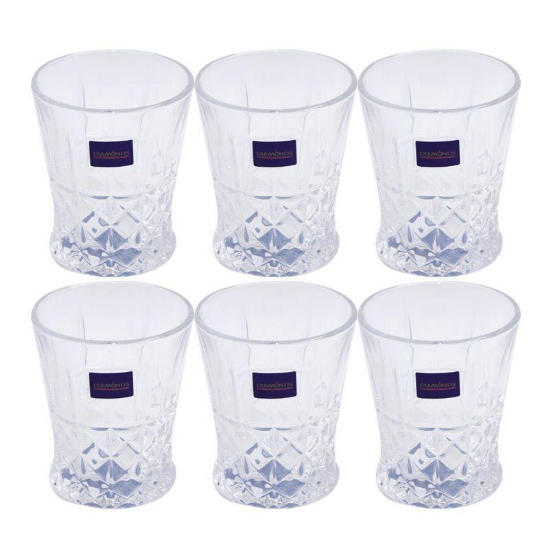 Premium Lead Free Glass Tumblers Set of 6 Pcs 270 ml