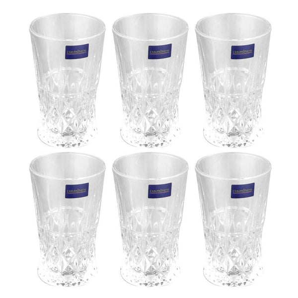 Premium Lead Free Glass Tumblers Set of 6 Pcs 230 ml