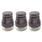 Deep Purple Abstract Pattern Glass Base Canister Tea Sugar Coffee Set of 3 Pcs 9*15.5 cm