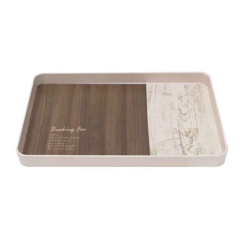 High Quality Wood Pattern Rectangular Melamine Serving Tray 35*23 cm