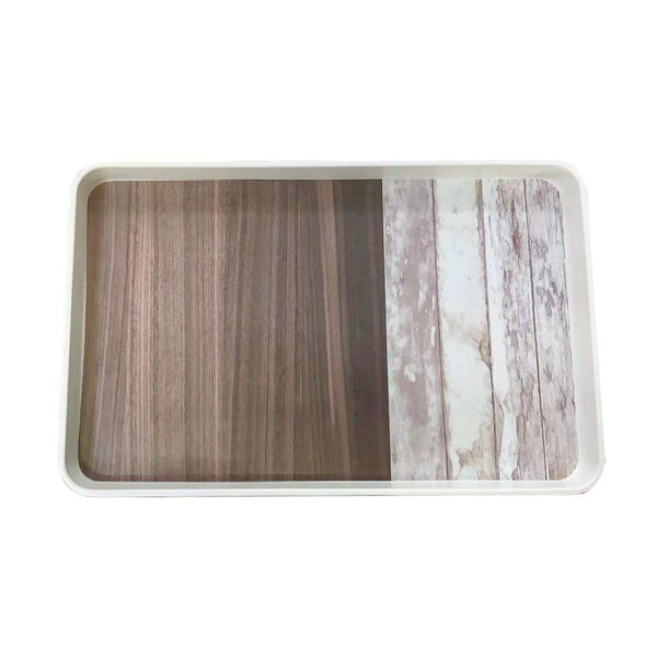 High Quality Wood Pattern Rectangular Melamine Serving Tray 35*23 cm