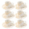 Ceramic Coffee Cup and Saucer Set of 6 Pcs Abstract Print Design 80 ml 11 cm