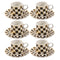 Ceramic Coffee Cup and Saucer Set of 6 Pcs Abstract Print Design 80 ml 11 cm