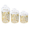 Premium Quality Airtight Acrylic Canister Set of 3 Pcs 12.8x22.5 cm