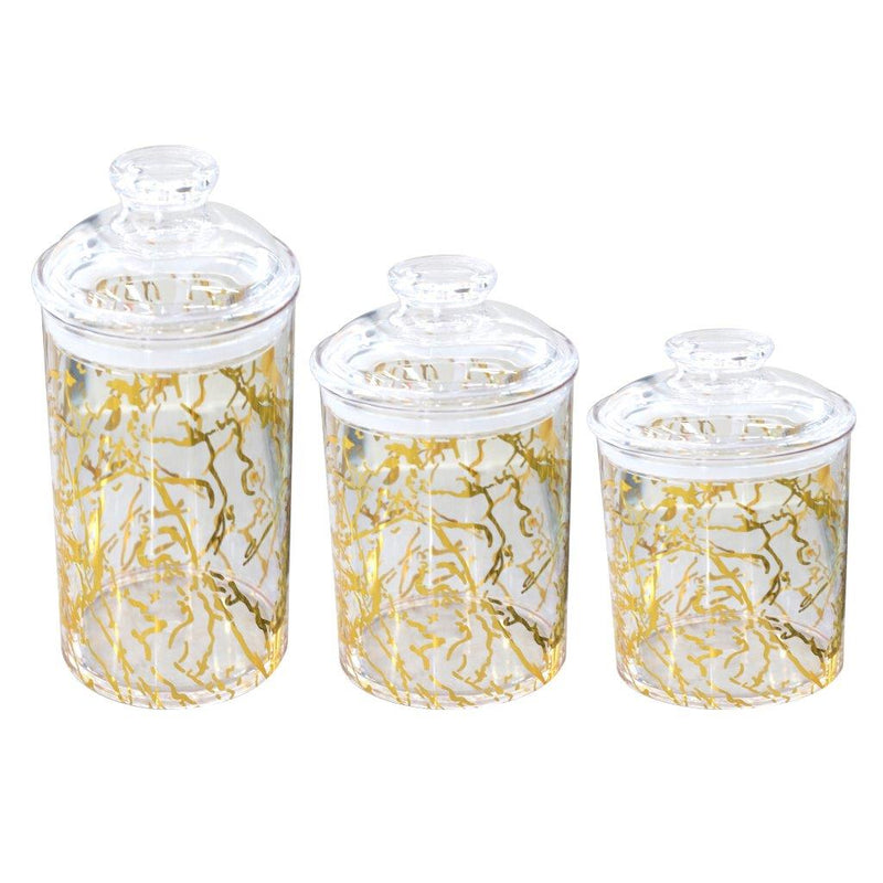 Premium Quality Airtight Acrylic Canister Set of 3 Pcs 12.8x22.5 cm