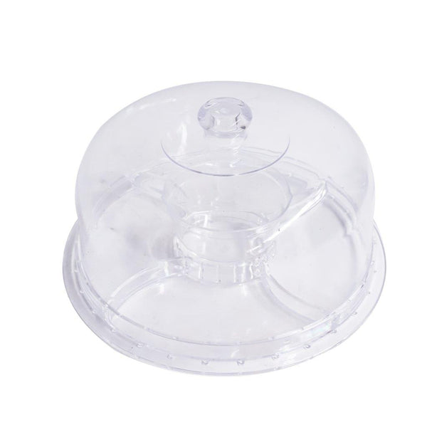 Premium Quality Acrylic Dome Cake Server with Cover 31 cm