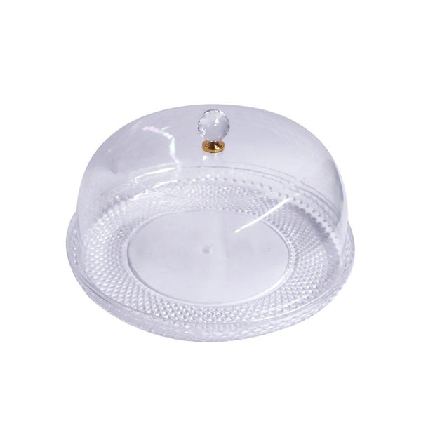 Premium Quality Acrylic Dome Cake Server with Cover 33 cm