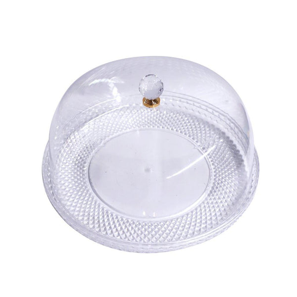 Premium Quality Acrylic Dome Cake Server with Cover 33 cm