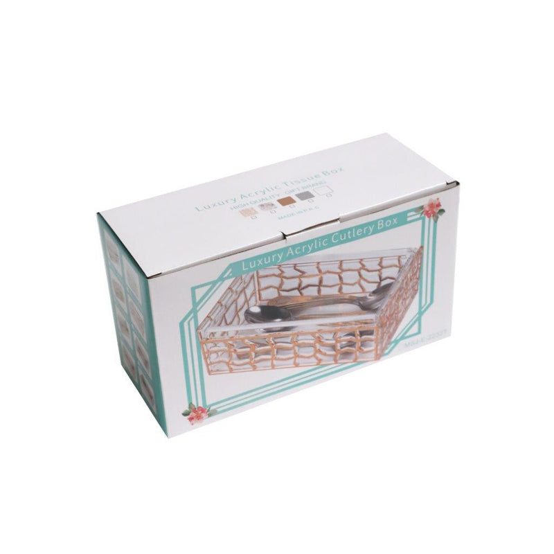 Deco Abstract Print Acrylic Tissue Box 22.4X12.2X7.9 cm