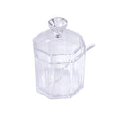 Premium Quality Acrylic Sugar Bowl Candy Jar with Spoon 9X13 cm