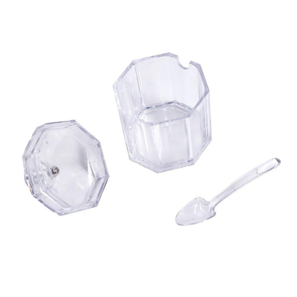 Premium Quality Acrylic Sugar Bowl Candy Jar with Spoon 9X13 cm