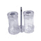 Acrylic Salt and Pepper Shaker Set with Stand 14.2X6.4X14 cm