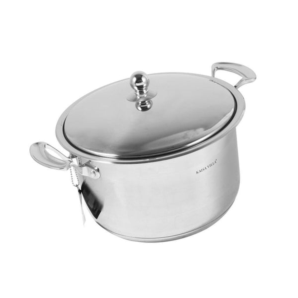 Stainless Steel Cooking Pot Stockpot Casserole Set of 3 Pcs 26/28/30 cm
 27 L/31L