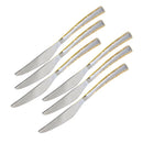 Stainless Steel Tableware Table Knife Set of 6 Pcs Kitchen Utensils 23 cm