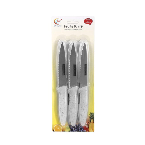 Stainless Steel Fruit Knife Marble Handle Set of 6 Pcs