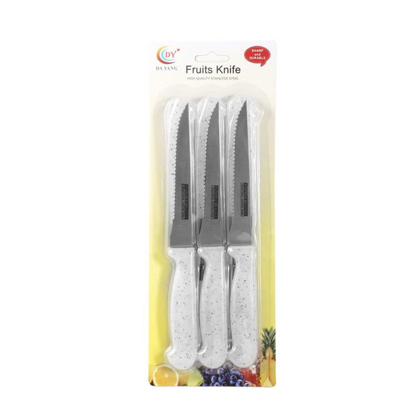 Stainless Steel Fruit Knife Marble Handle Set of 6 Pcs