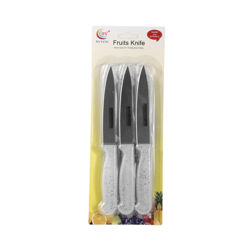 Stainless Steel Fruit Knife Marble Handle Set of 6 Pcs