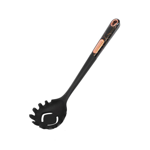 High Quality Plastic Kitchen Cutlery Utensil Spoon Set of 6 Pcs with Chrome Stand 37x15x13 cm