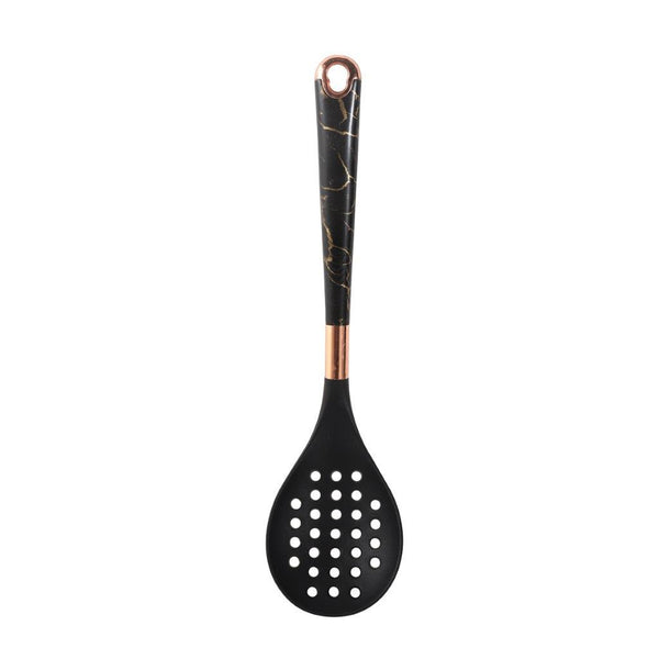 High Quality Plastic Kitchen Cutlery Utensil Spoon Set of 6 Pcs with Chrome Stand 37x15x13 cm