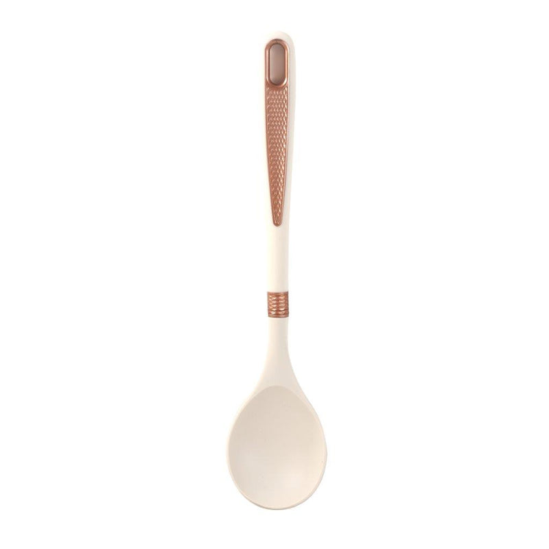 High Quality Plastic Kitchen Cutlery Utensil Spoon Set of 6 Pcs with Chrome Stand 11*17*39 cm