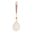 High Quality Plastic Kitchen Cutlery Utensil Spoon Set of 6 Pcs with Chrome Stand 11*17*39 cm