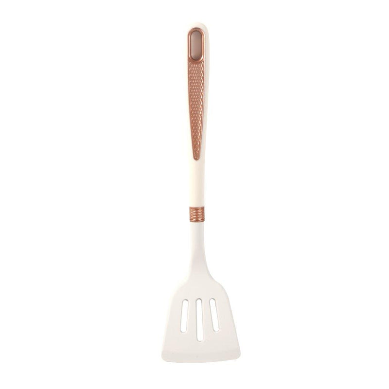 High Quality Plastic Kitchen Cutlery Utensil Spoon Set of 6 Pcs with Chrome Stand 11*17*39 cm