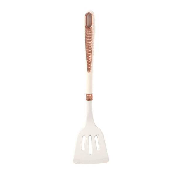 High Quality Plastic Kitchen Cutlery Utensil Spoon Set of 6 Pcs with Chrome Stand 11*17*39 cm