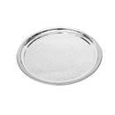 Stainless Steel Round Flat Silver Serving Tray 30 cm