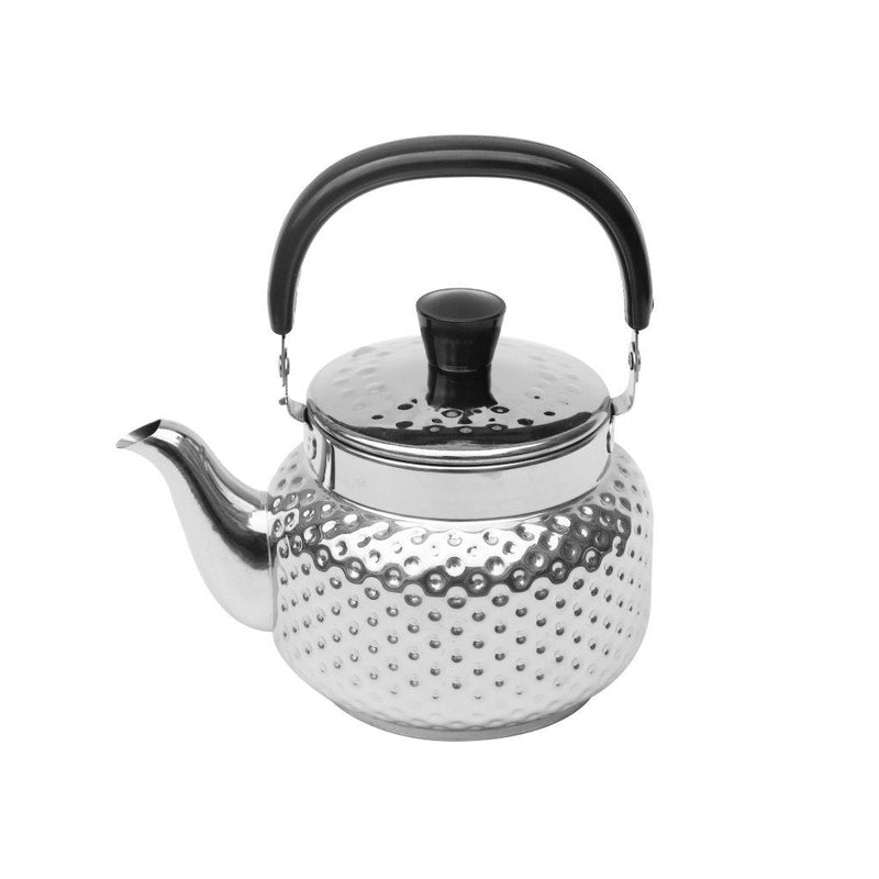 High Grade Hammered Stainless Steel Stovetop Tea Pot Kettle 1.0L