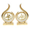 Islamic Craft Ceramic Decor Gold Allah Mohammad Name Set of 2 30*18 cm