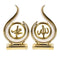 Islamic Craft Ceramic Decor Cream Color Allah Mohammad Name Set of 2 30*18 cm