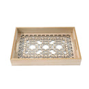 Abstract Deco Food Tray MDF  Rectangle Serving Tray Set of 2 Pcs 30*40/25*35 cm