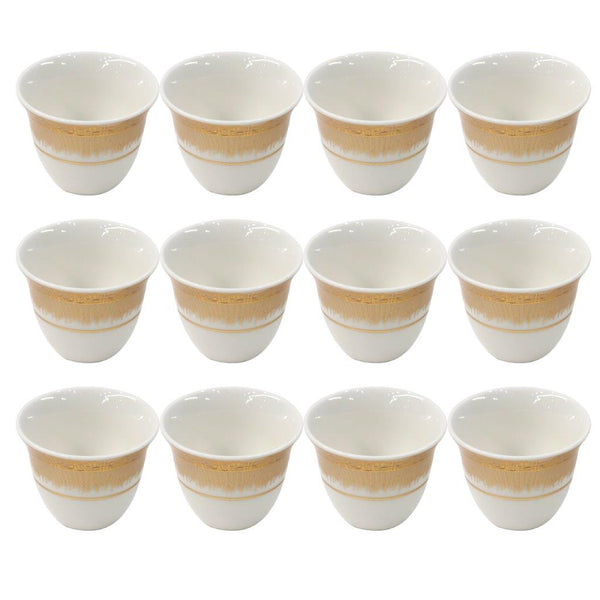 Ceramic Coffee Cawa Shafee Cup Set of 12 Pcs Abstract Print