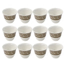 Ceramic Coffee Cawa Shafee Cup Set of 12 Pcs Abstract Print 80 cc