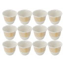 Ceramic Coffee Cawa Shafee Cup Set of 12 Pcs Abstract Print 80 cc