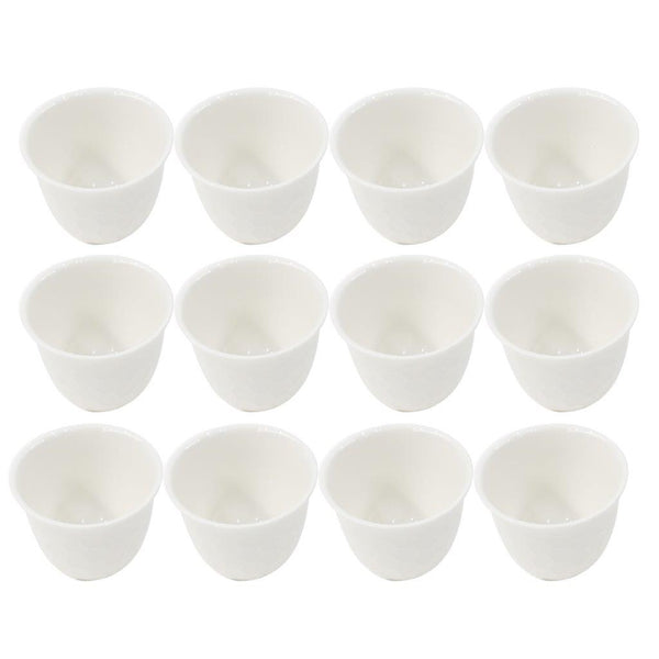 Ceramic Coffee Cawa Shafee Cup Set of 12 Pcs Abstract Print 80 cc