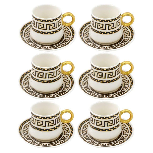 Buy Online Ceramic Coffee Cup and Saucer Set of Pcs Abstract