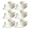 Ceramic Coffee Cup and Saucer Set of 6 Pcs Abstract Embossed Design 85CC/14 cm