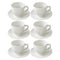 Ceramic Coffee Cup and Saucer Set of 6 Pcs Plain Design 85CC/11 cm