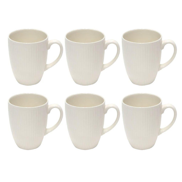 Ceramic Coffee Mug Set of 6 Pcs with Box White & Tableware 9*11 cm