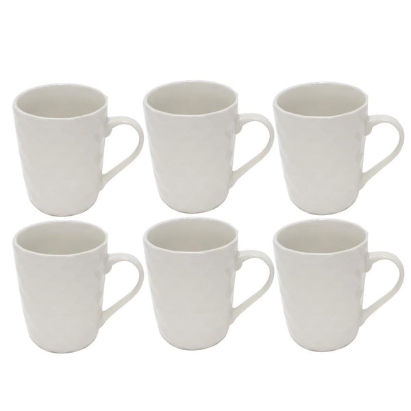 Ceramic Coffee Mug Set of 6 Pcs with Box White & Tableware 9*11 cm