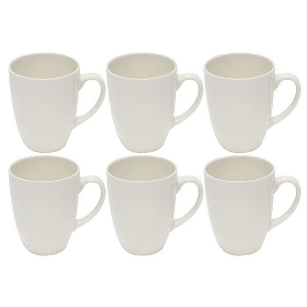 Ceramic Coffee Mug Set of 6 Pcs with Box White & Tableware 9*11 cm