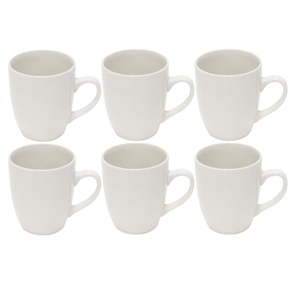 Ceramic Coffee Mug Set of 6 Pcs with Box White & Tableware 8*10 cm