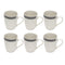 Ceramic Coffee Mug Set of 6 Pcs with Box White & Tableware 9*10.5 cm