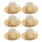 Ceramic Coffee Cup and Saucer Set of 6 Pcs Abstract Print Design 100 ml 12 cm