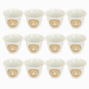 Ceramic Coffee Cup and Saucer Set of 6 Pcs Abstract Print Design 75 ml