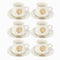 Ceramic Tea Cup and Saucer Set of 6 Pcs Abstract Print Design 200 ml/14 cm