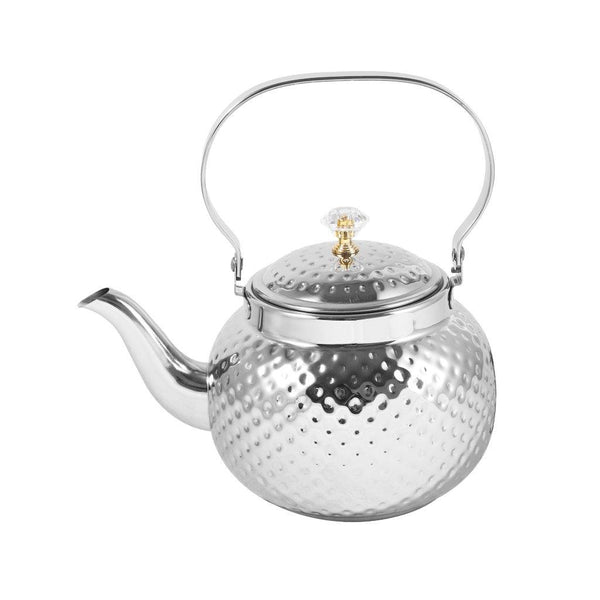 High Grade Hammered Stainless Steel Stovetop Tea Pot Kettle 1.6L