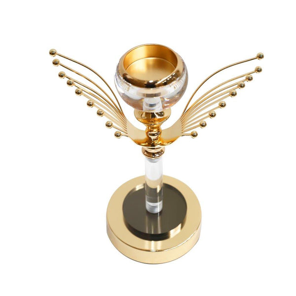 Satin Gold Elegant Metal Candleholder Wedding Table Centrepiece 39*12 cm