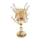 Satin Gold Elegant Metal Candleholder Wedding Table Centrepiece 28*11.5 cm